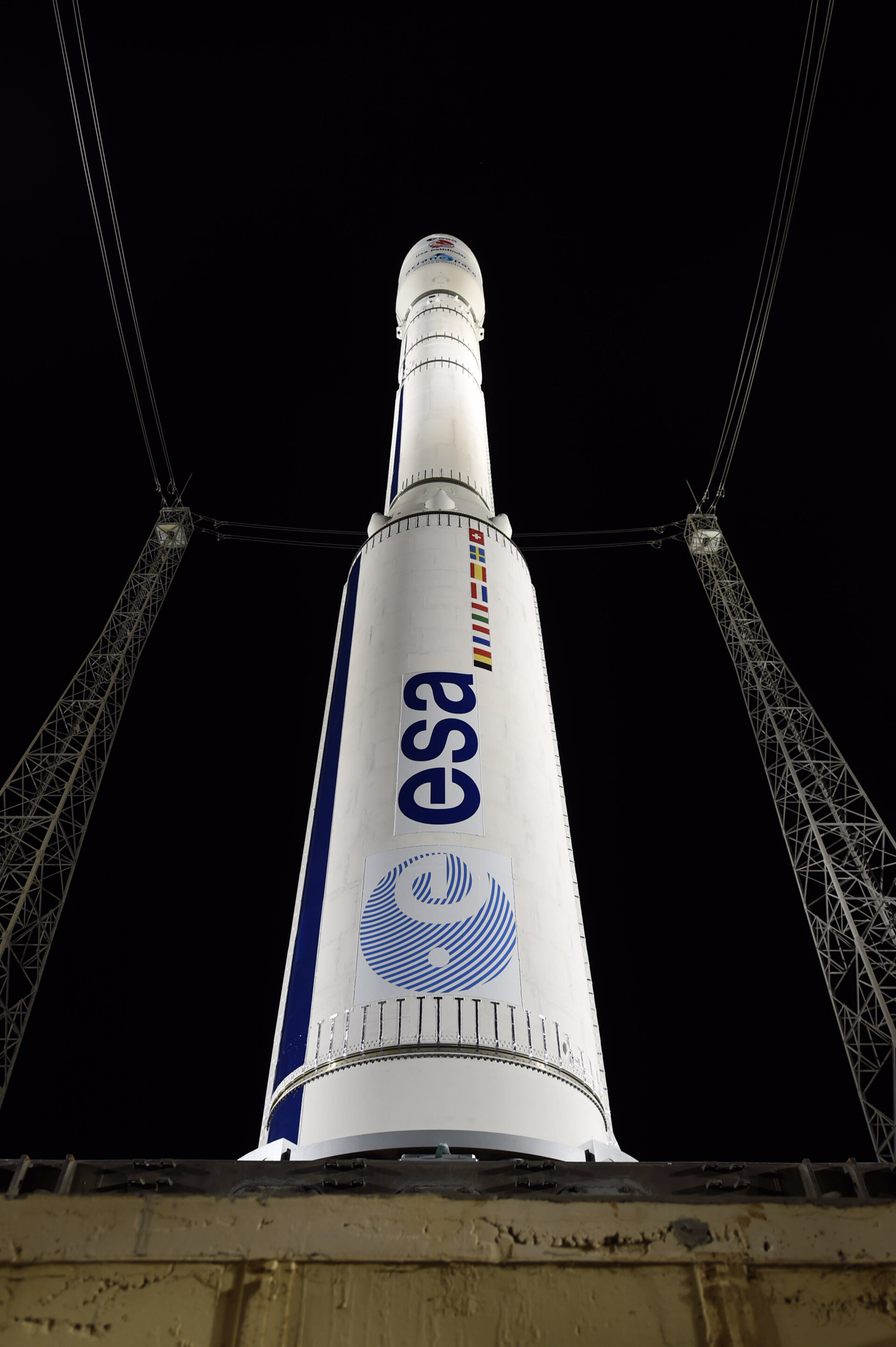 Vega VV06, carrying LISA Pathfinder, ready for launch
