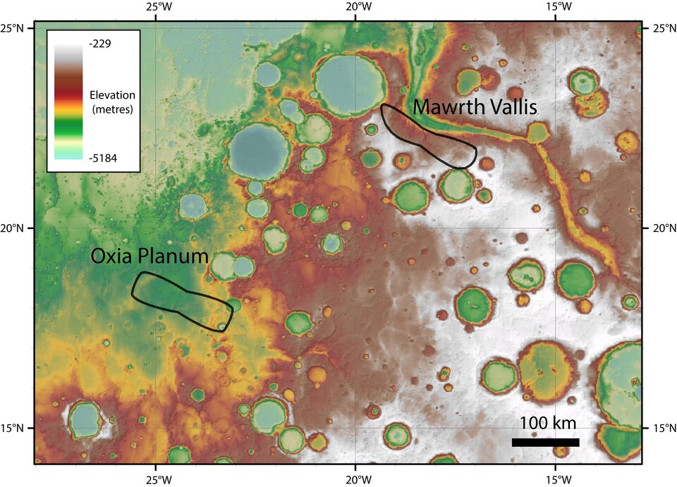 The final two landing site candidates