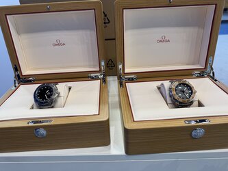 OMEGA Speedmaster X-33 Skywalker and Speedmaster X-33 Marstimer wristwatches on display at the International Exhibition of Inventions Geneva 2025