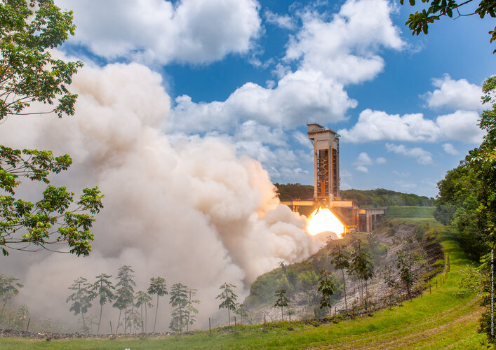 P160C solid-propellant rocket motor QM3 test